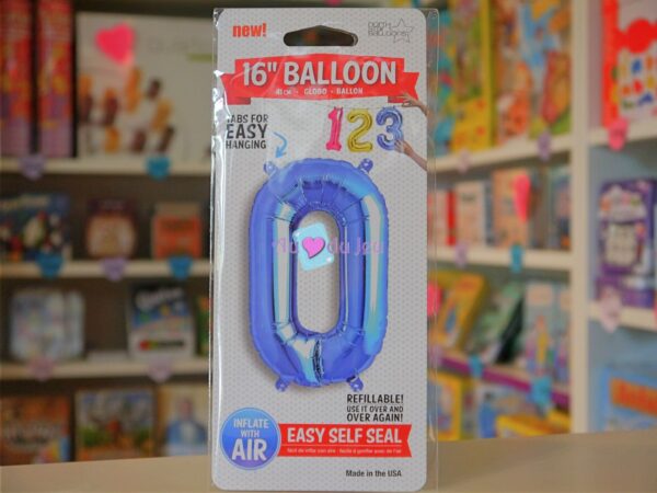 Ballon Chiffre 0 Bleu à Air