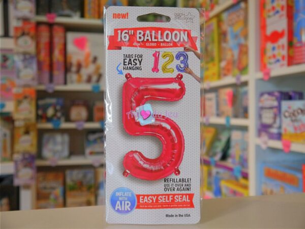 Ballon Chiffre 5 Rose à Air