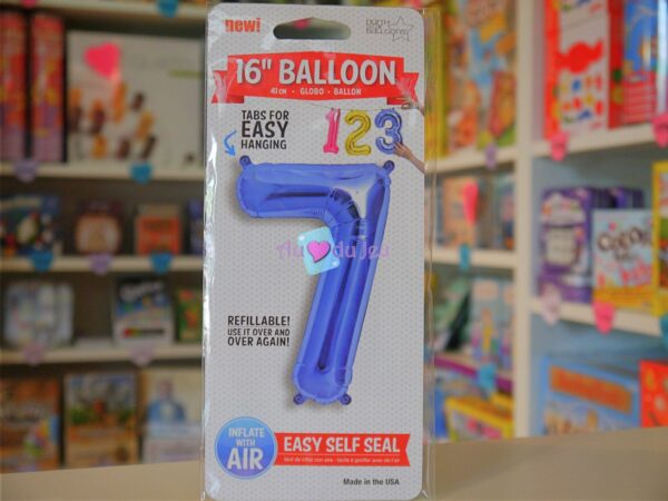 Ballon Chiffre 7 Bleu à Air