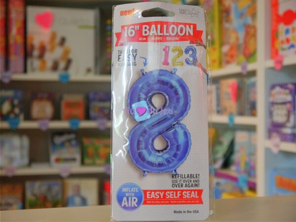 Ballon Chiffre 8 Bleu à Air