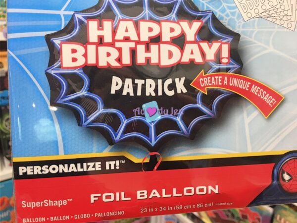Ballon Géant Hélium Spiderman Personnalisable – Image 2