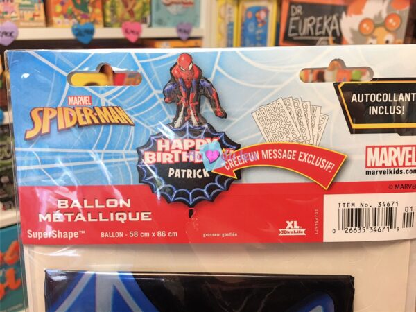 Ballon Géant Hélium Spiderman Personnalisable – Image 3