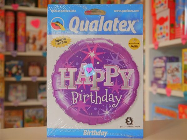 Ballon Violet Hélium Joyeux Anniversaire