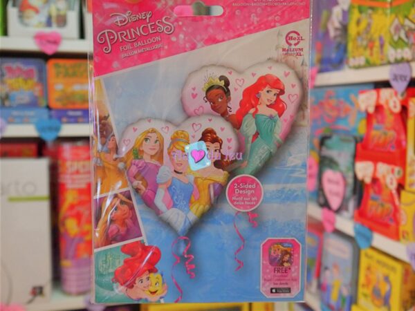 Ballon Hélium Princesses Disney Coeur