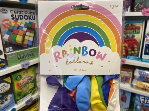 10 Ballons Arc-en-ciel 23 cm