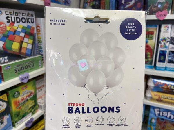 10 Ballons Blancs - 27 cm