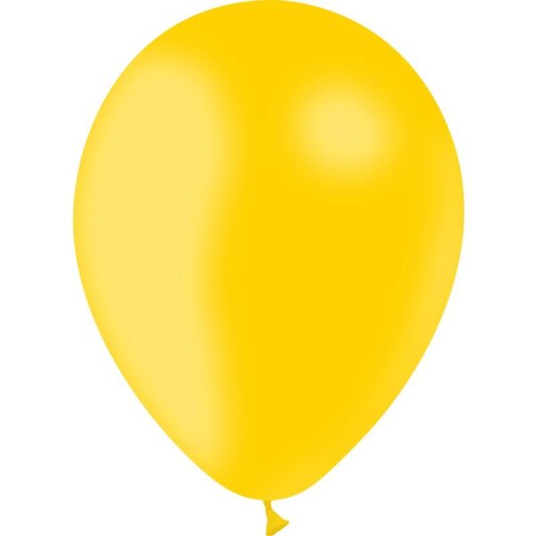 10 Ballons Jaune Or
