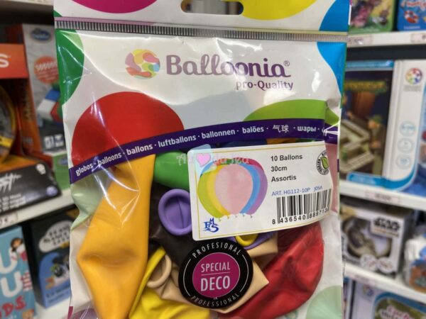 10 Ballons Latex 30 cm - Assortis Standard