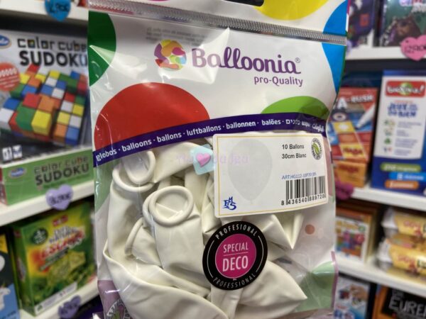 10 Ballons Latex 30 cm - Blanc