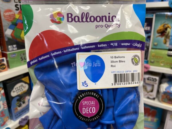 10 Ballons Latex 30 cm - Bleu Roi