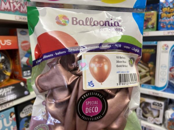 10 Ballons Latex 30 cm - Rose Gold Brillant