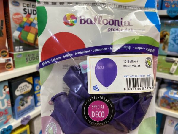 10 Ballons Latex 30 cm - Violet