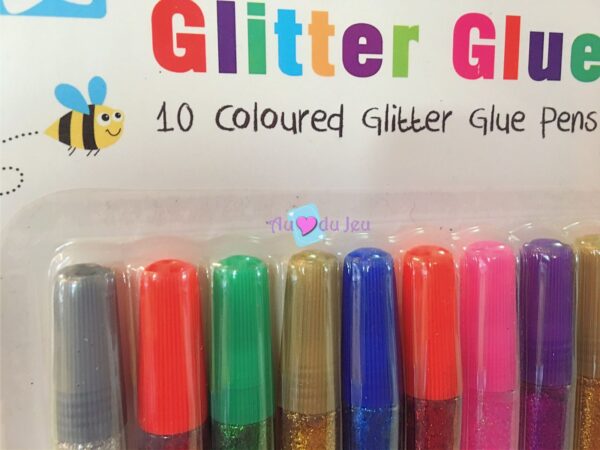 10 Crayons Colle à Paillettes