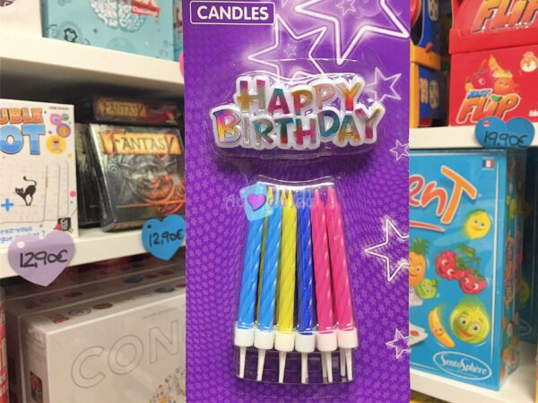 12 Bougies Multicolores