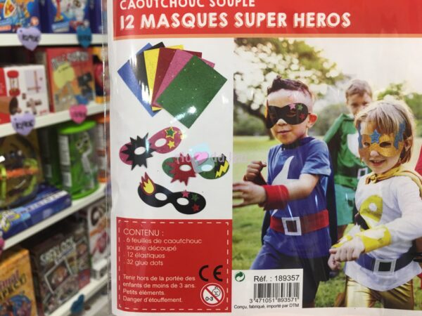 12 Masques en Caoutchouc Super Héros – Image 2