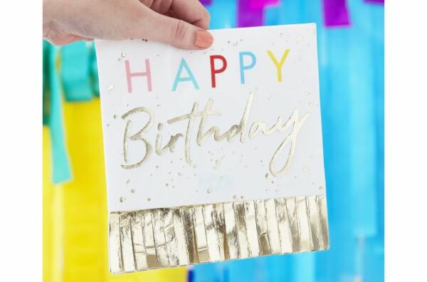 16 Serviettes en Papier Multicolore Ginger Ray