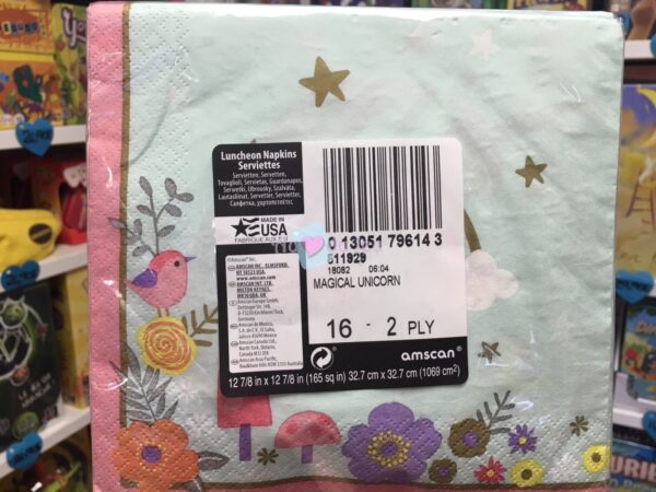 16 Serviettes Licorne Magique – Image 2