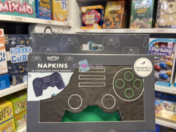 16 Serviettes Manette de Jeux