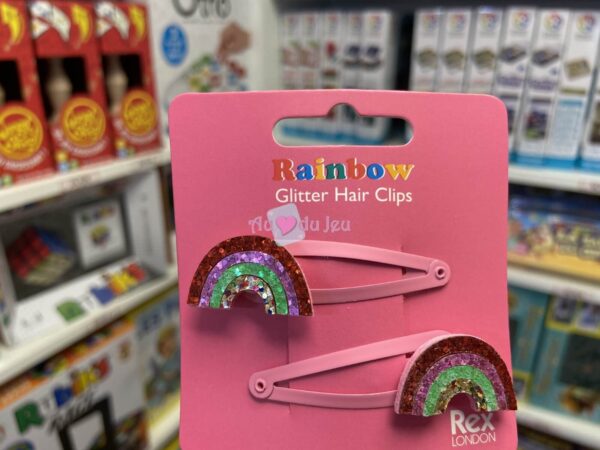 2 Barrettes Cheveux Arc-en-ciel