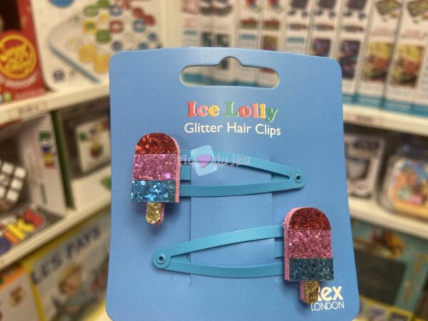 2 Barrettes Cheveux Glaces