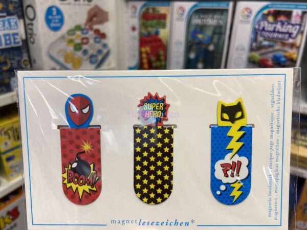 3 Marques-pages Aimantes Super-heros Moses