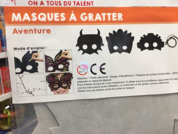 3 Masques à Gratter Aventure – Image 2