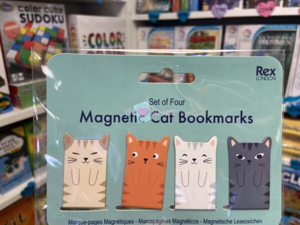 4 Marques-pages Magnétiques Chats