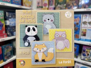 4 Mini Puzzle en Bois Foret Ulysse