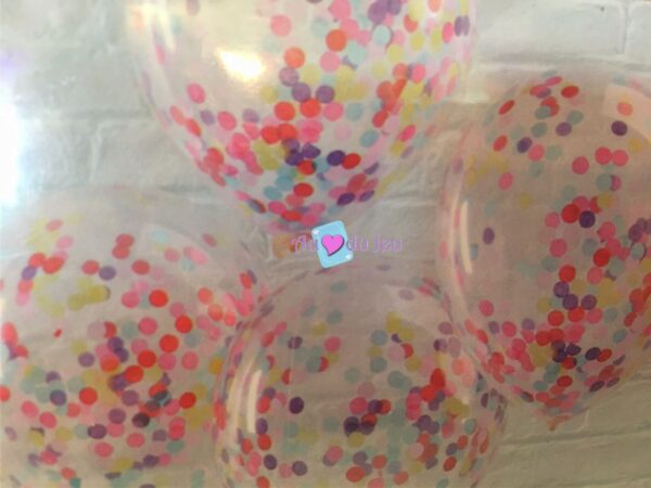 5 Ballons Confetti Rose Ginger Ray