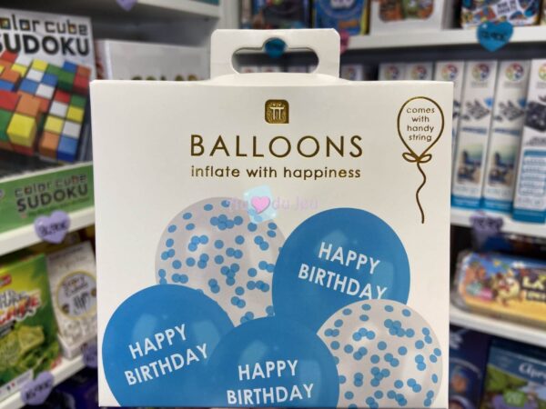 5 Ballons Latex Bleu