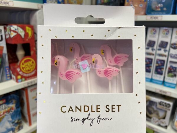 5 Bougies Flamant Rose