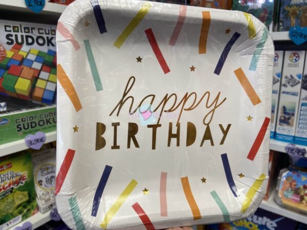 6 Assiettes Happy Birthday Mix