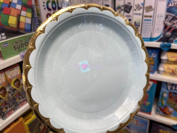 6 Assiettes Rondes Bleu