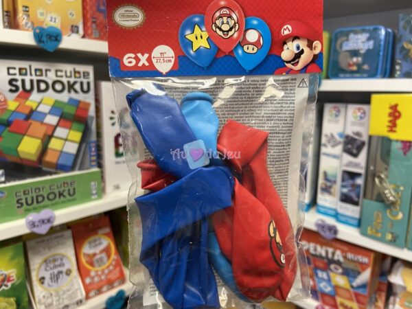 6 Ballons Latex Super Mario