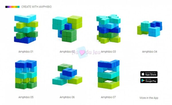 60 Cubes Magnétiques PIXIO Amphibio – Image 5