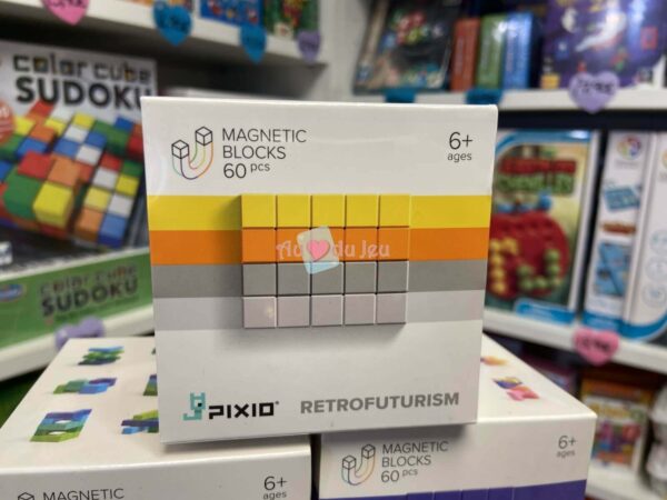 60 Cubes Magnétiques PIXIO Retrofuturism