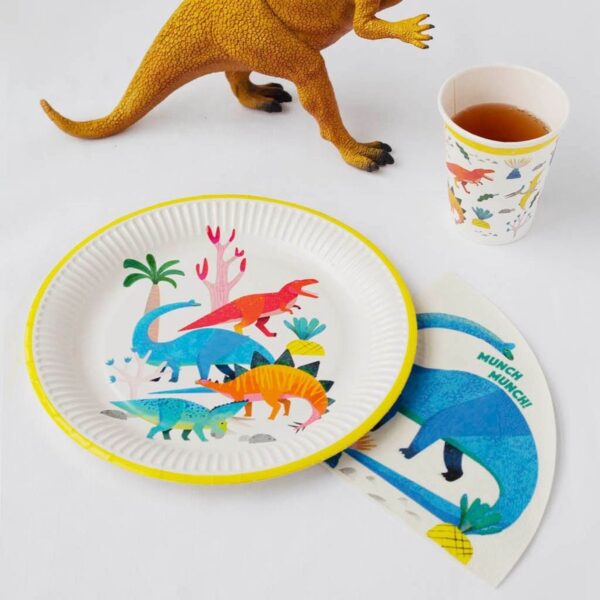 8 Assiettes Dinosaures Talking Tables