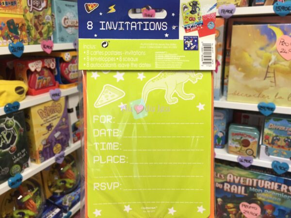 8 Cartes Invitations Epic Party – Image 2