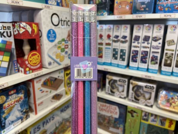 8 Crayons Hb Glitter APLI Kids