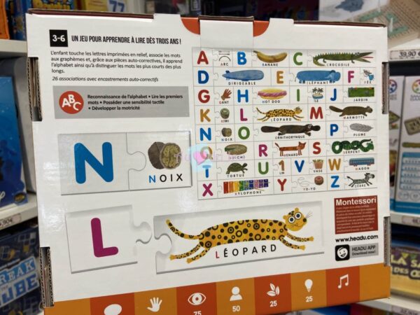 Alphabet Tactile Montessori Headu