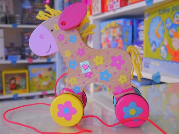 Cheval à Tirer en bois - Animal à Tirer – Image 2
