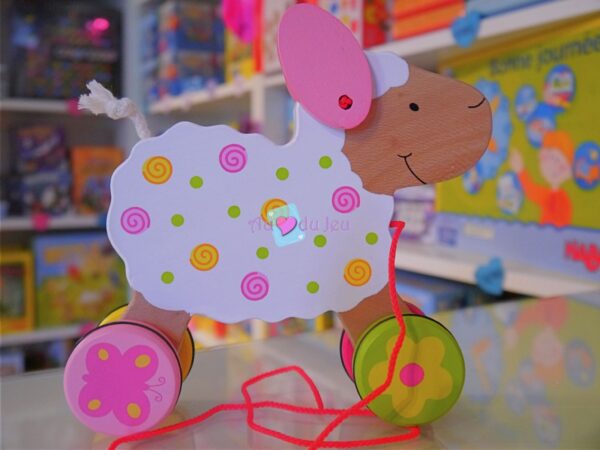 Mouton à Tirer en bois - Animal à Tirer – Image 2