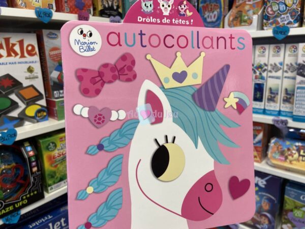 Autocollants Droles de Têtes Licornes