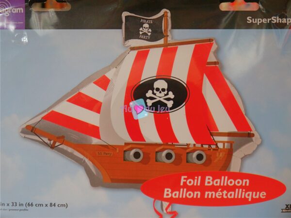 Ballon Hélium Bateau Pirate 33" Géant