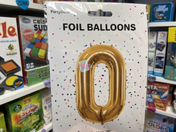 Ballon Chiffre 0 - Dore (86 cm)