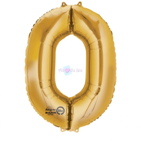Ballon Chiffre 0 Doré – Image 2