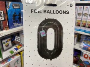 Ballon Chiffre 0 - Noir (86 cm) PartyDeco