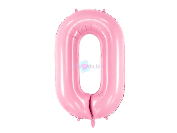 Ballon Chiffre 0 - Rose Clair (86 cm) PartyDeco