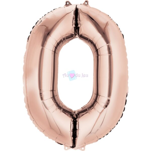 Ballon Chiffre 0 Rose Gold Amscan
