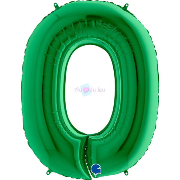Ballon Chiffre 0 Vert 102 cm